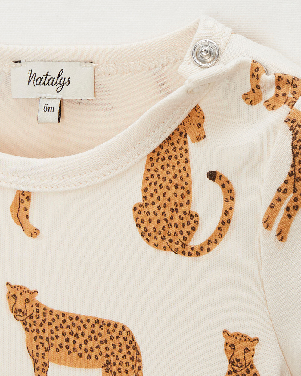 Short-sleeved bodysuit Leopard print  Natalys