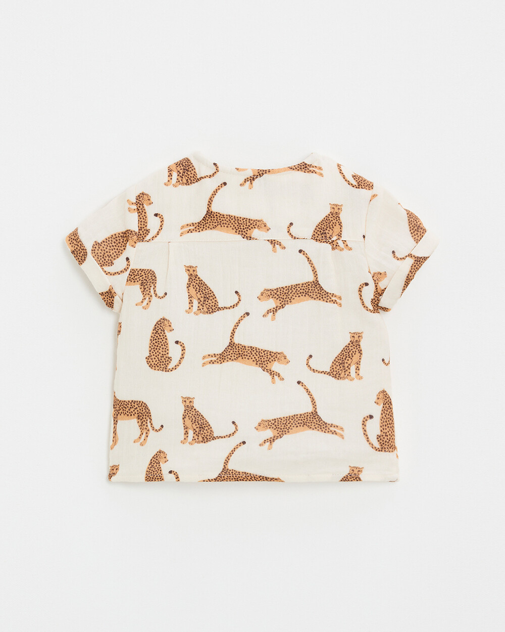 Cotton gauze shirt Leopard print  Natalys