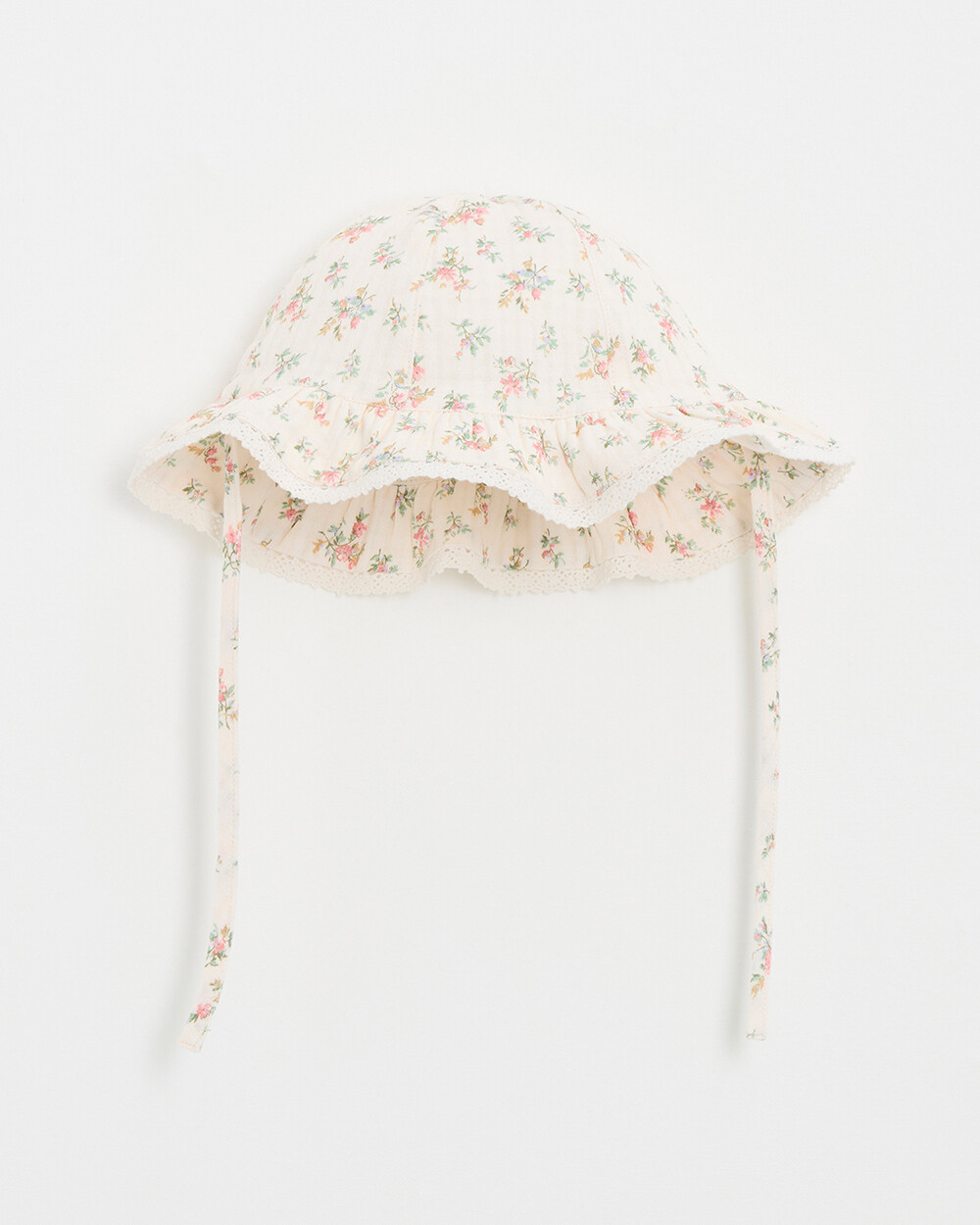 Floral print hat Chalk colour  Natalys