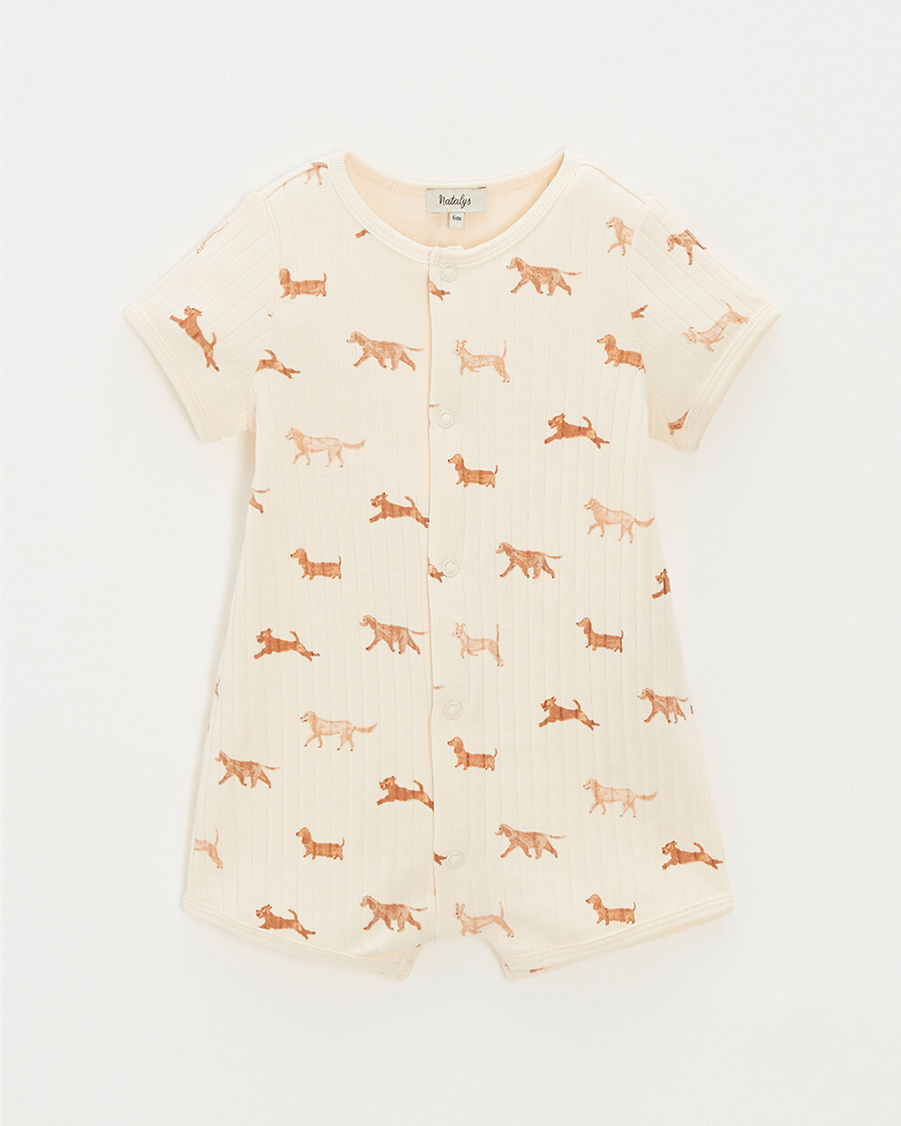 Short-sleeved jumpsuit Dog print  Natalys