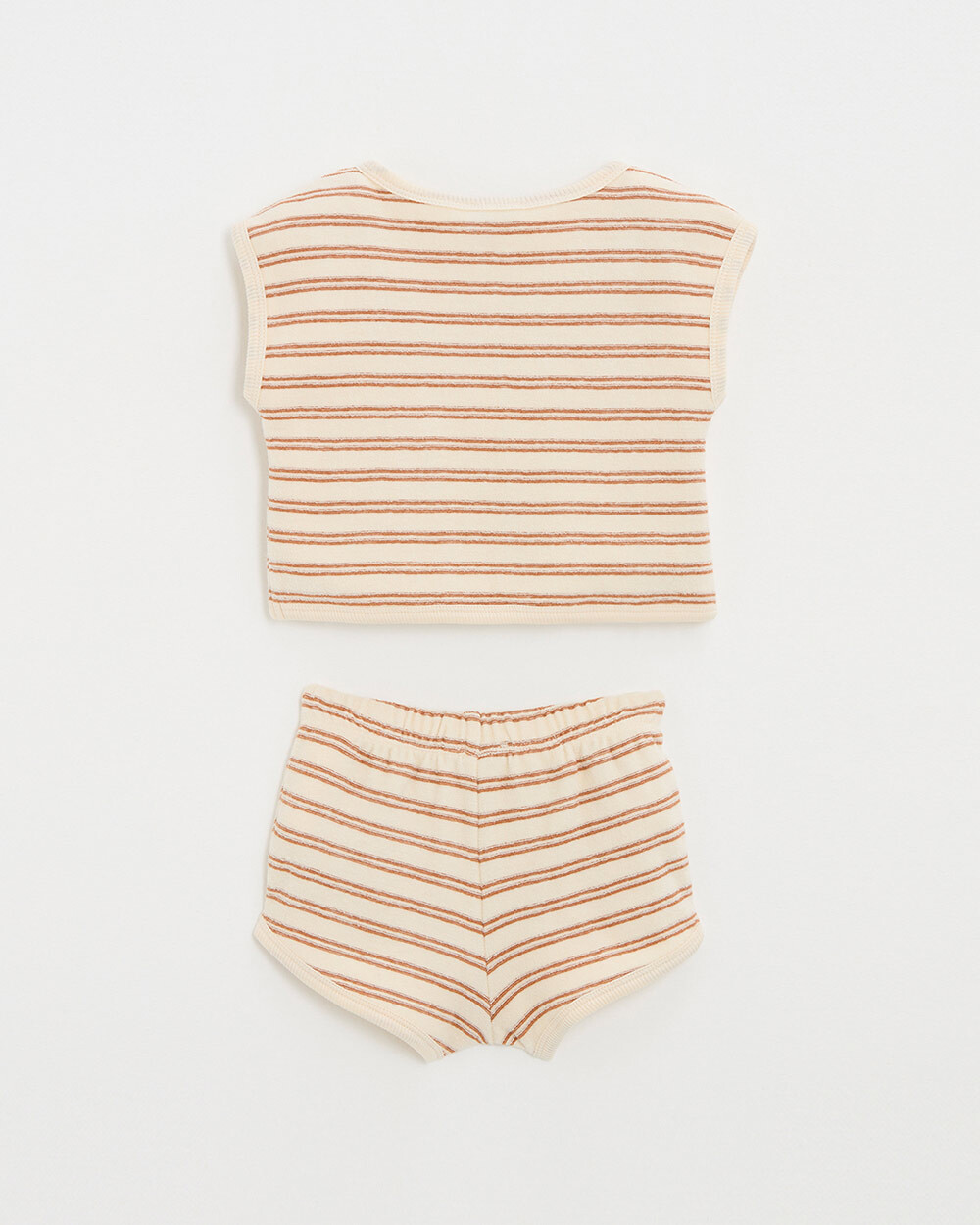 2-piece terrycloth pyjamas Ecru coloured stripes Natalys