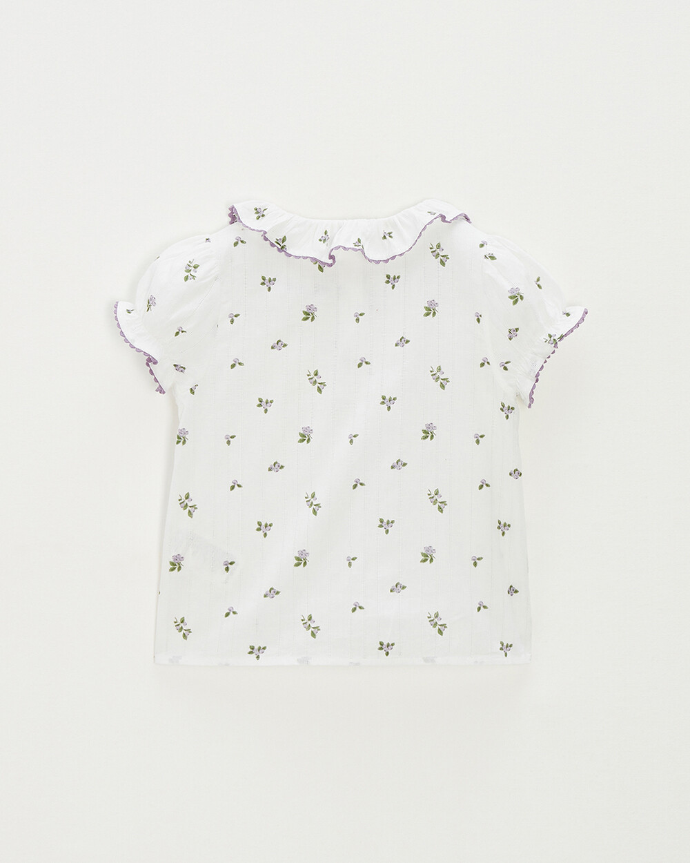 Short-sleeved blouse Blueberry print  Natalys