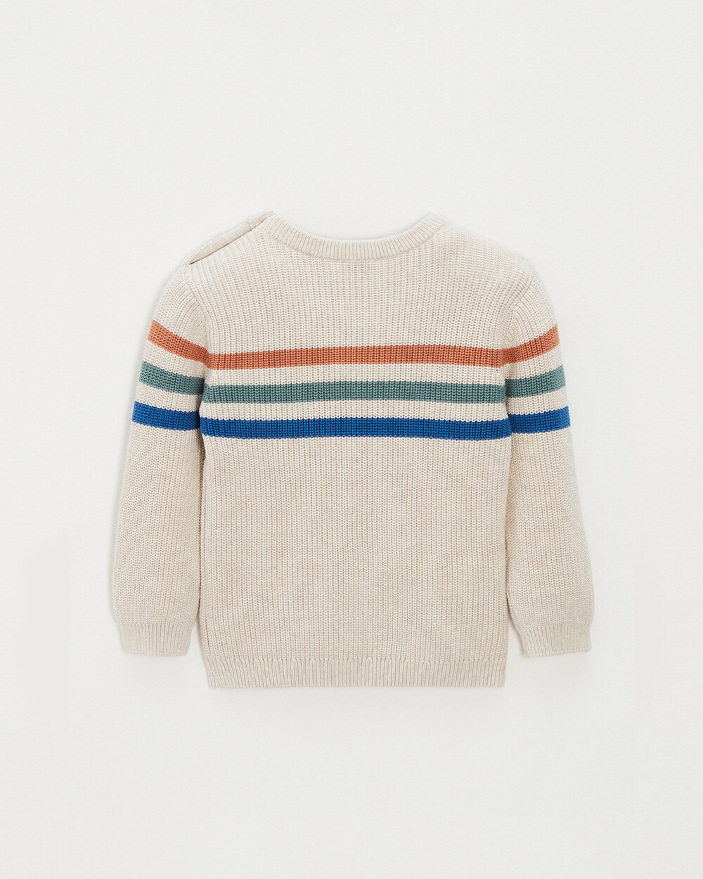 Striped cotton jumper Mottled natural colour Natalys
