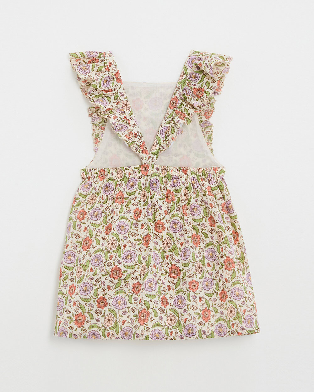 Kid's floral print dress Lurex stripes  Natalys