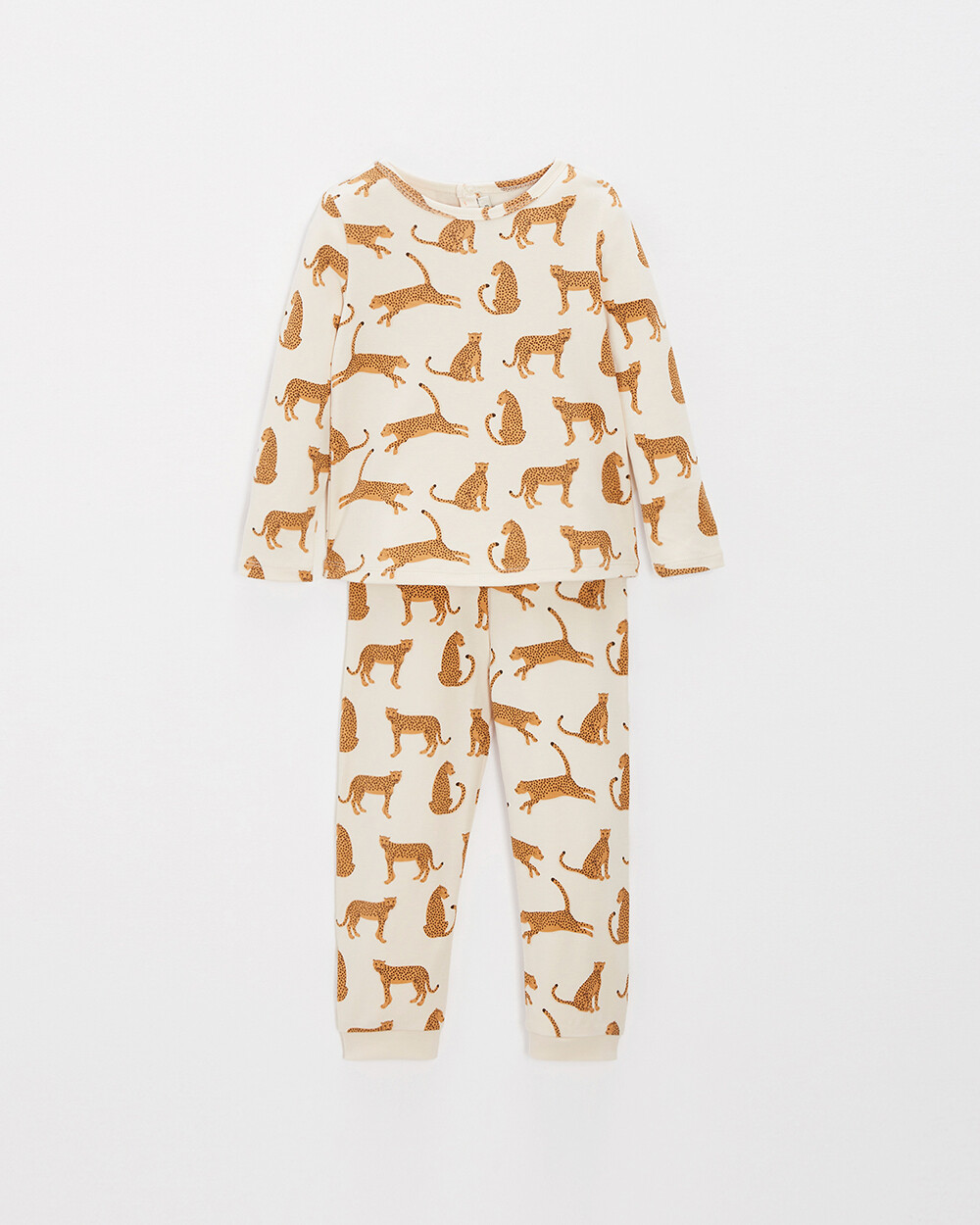 Kid's lightweight cotton 2-piece pyjamas Leopard print  Natalys