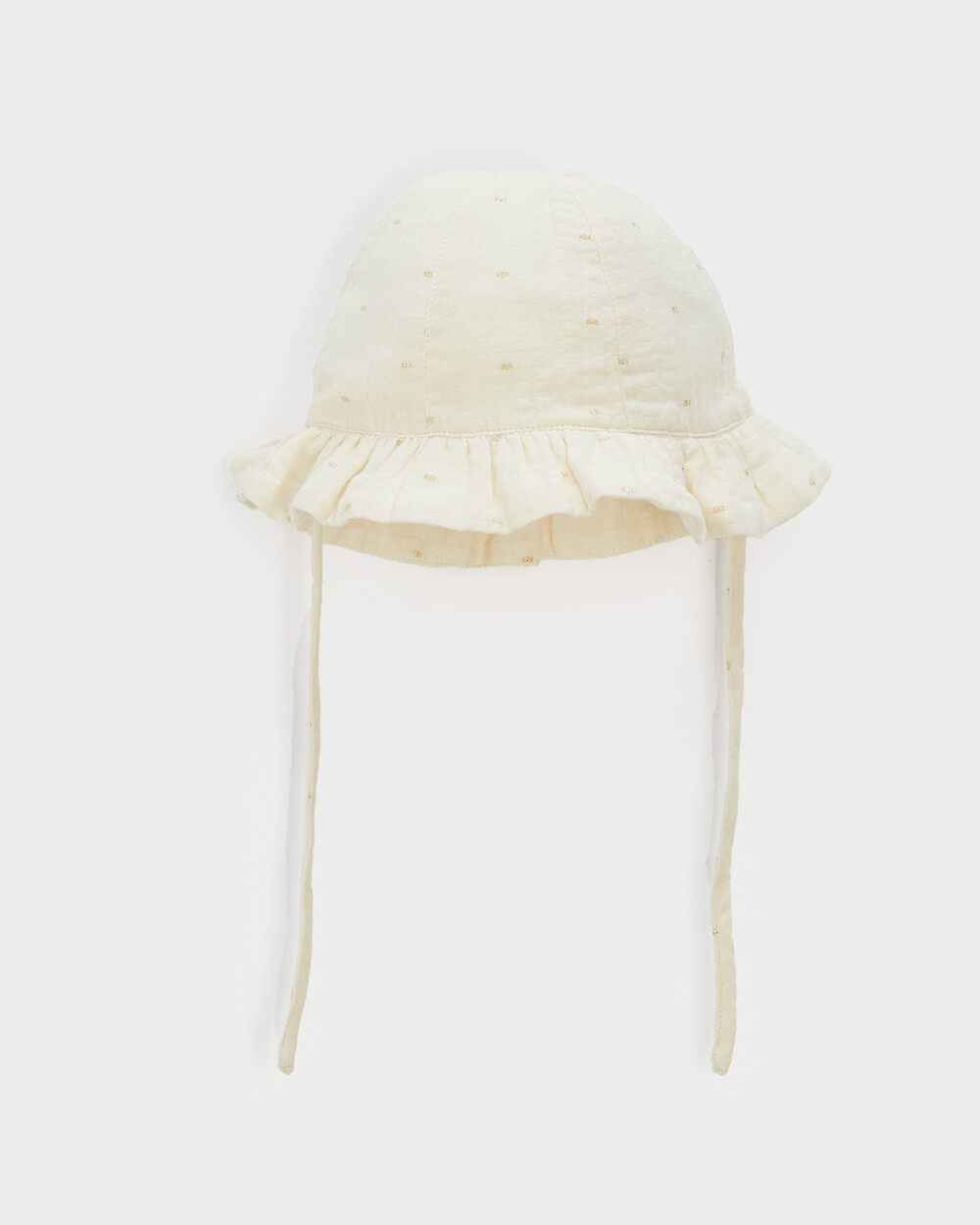 Polka dot hat Off-white colour  Natalys