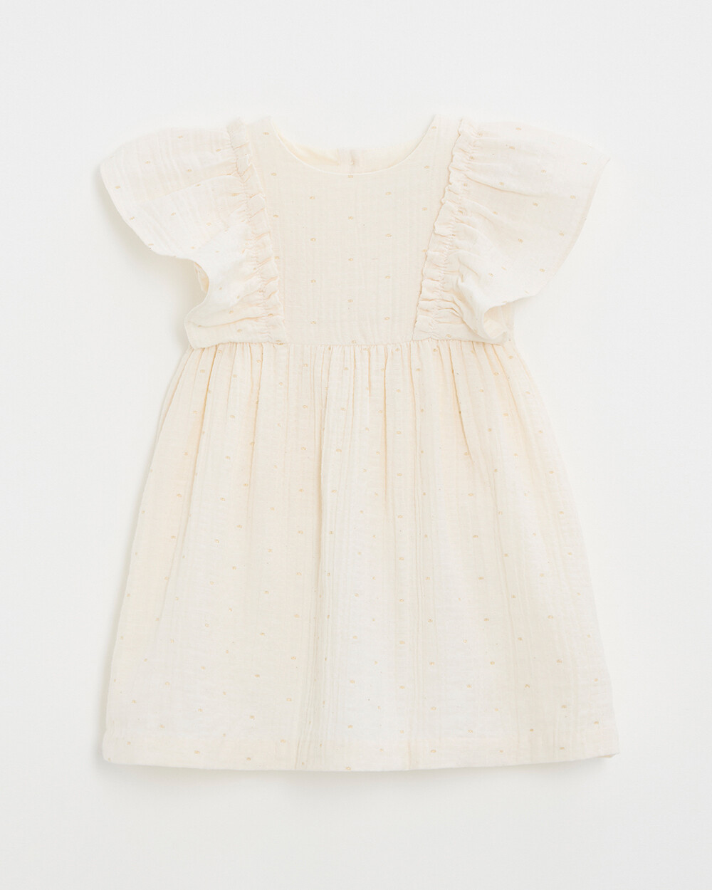Kid's polka dot dress Off-white colour  Natalys