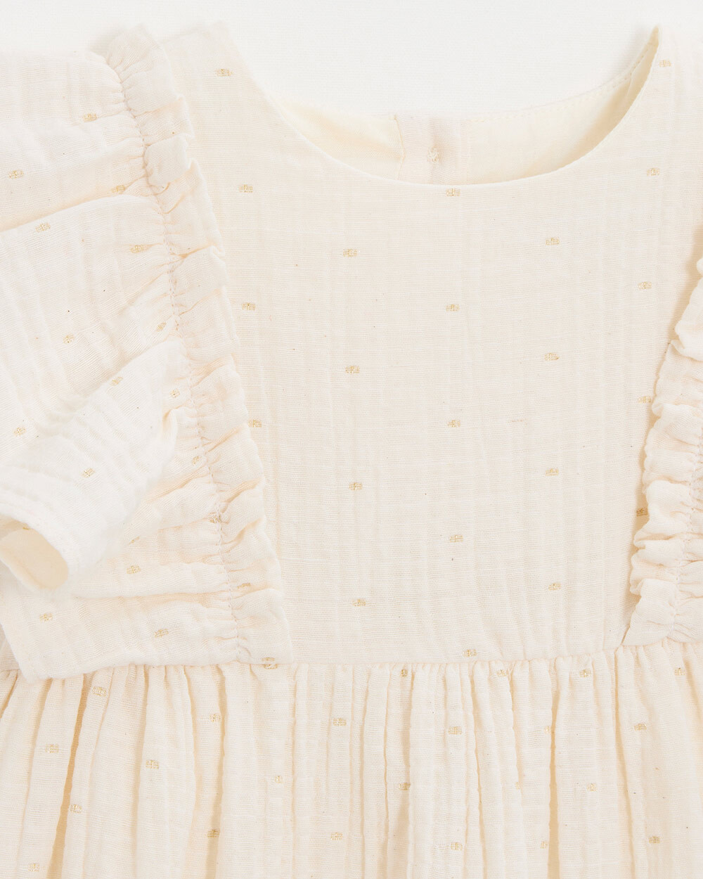 Kid's polka dot dress Off-white colour  Natalys
