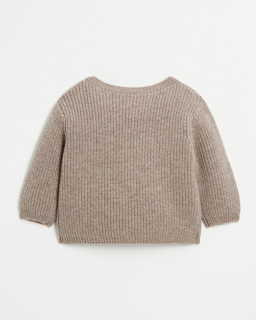 Merino wool cardigan Mottled brown colour  Natalys