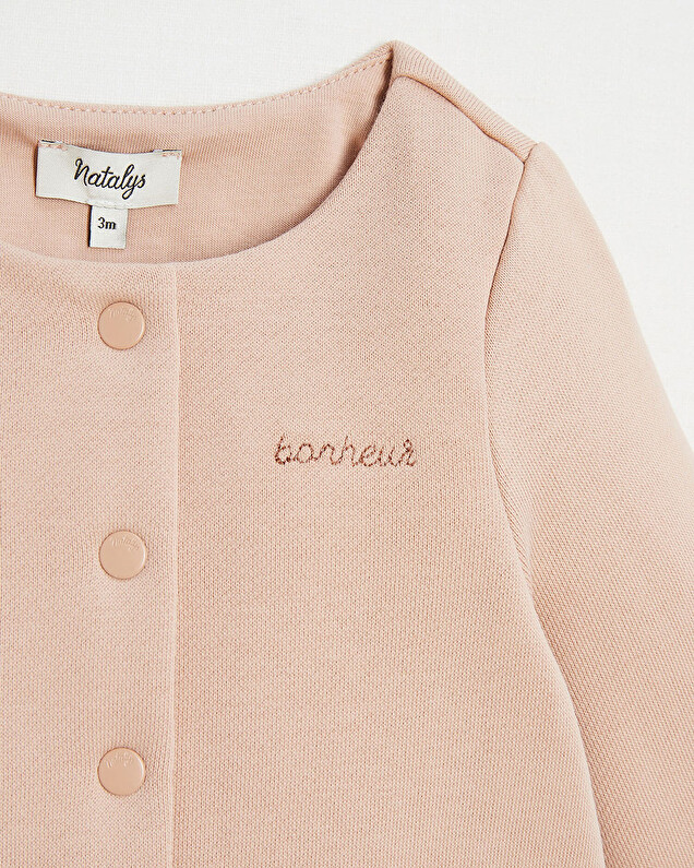 Fleece cardigan Pink colour  Natalys