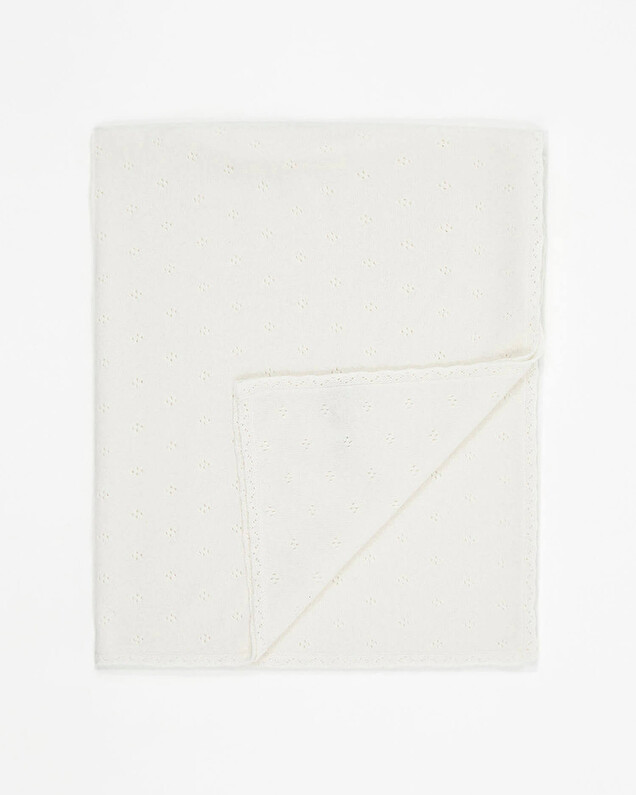 Openwork cashmere blanket Off-white colour  Natalys