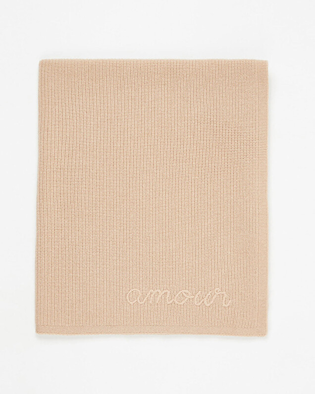 Merino wool blanket Camel colour  Natalys