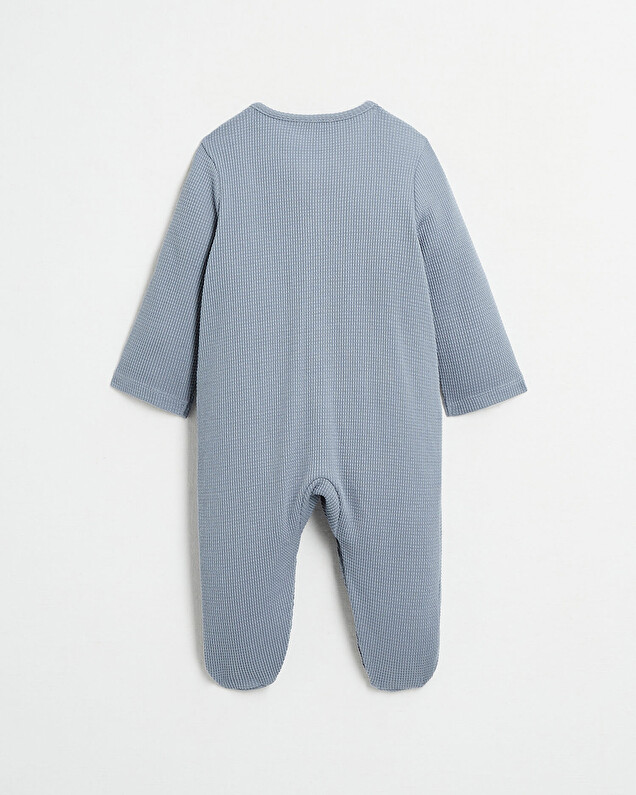Honeycomb onesie Blue-grey colour  Natalys