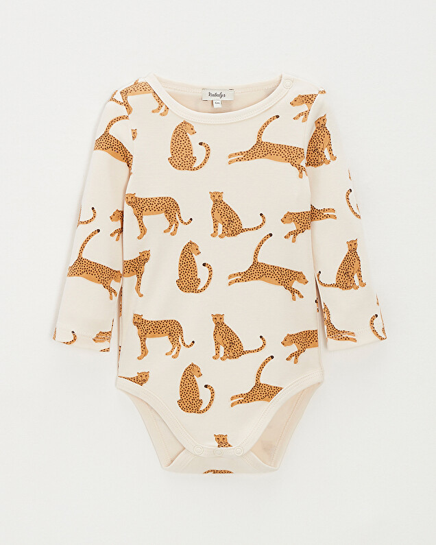 Short-sleeved bodysuit Leopard print  Natalys