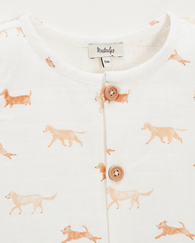 Sleeveless jumpsuit Dog print  Natalys