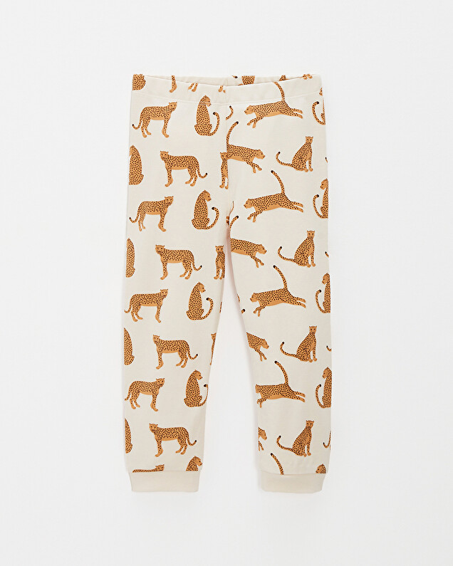 Kid's lightweight cotton 2-piece pyjamas Leopard print  Natalys