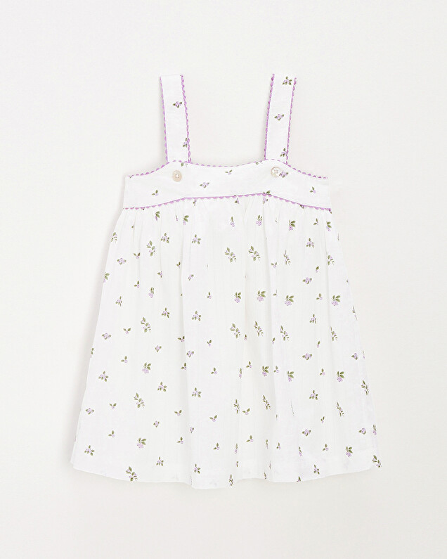 Sleeveless dress Blueberry print  Natalys