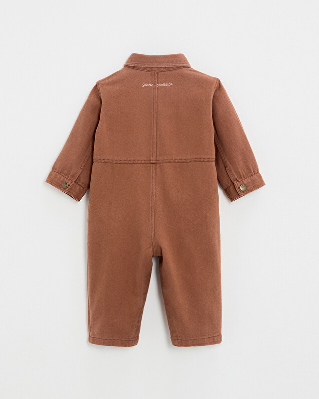 Long twill dungarees Rust colour  Natalys
