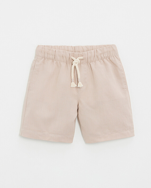 Kid's linen/cotton shorts Beige colour  Natalys