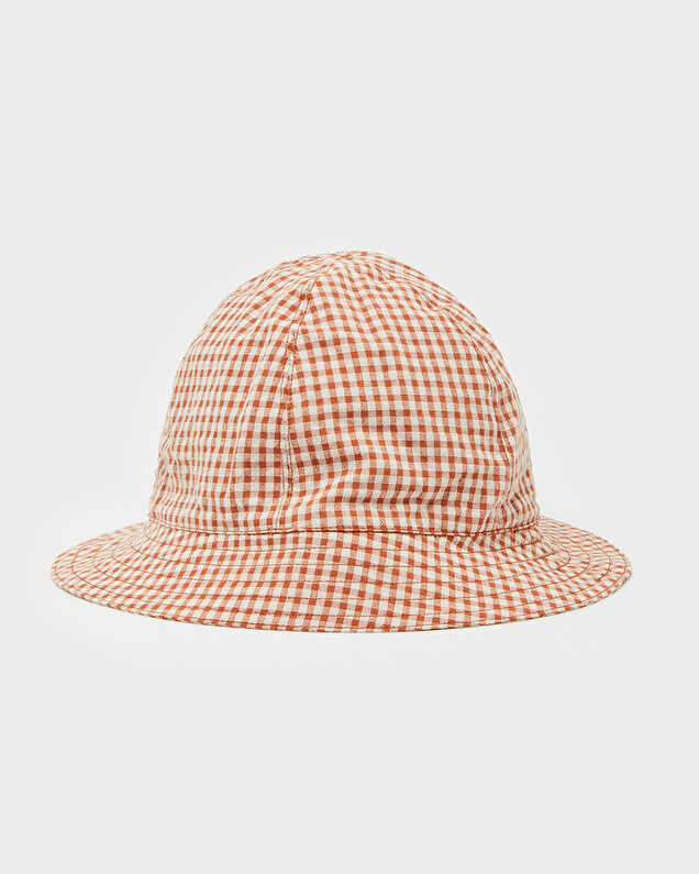 Gingham hat Light beige colour  Natalys