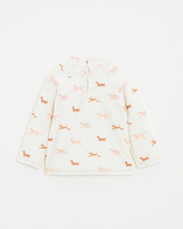 Anti-UV swim tee-shirt Dog print  Natalys