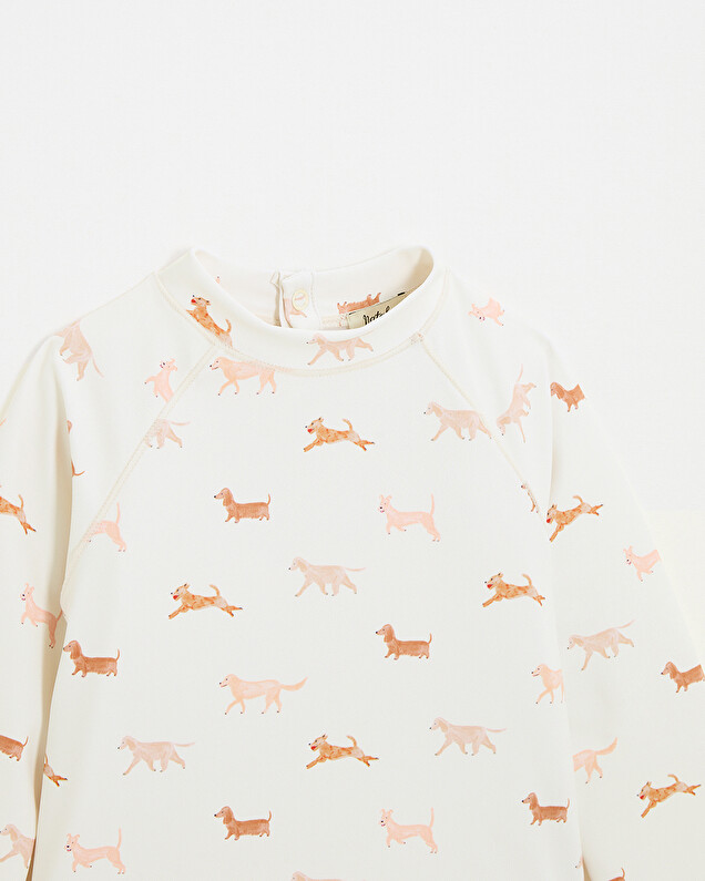 Kid's anti-UV swim tee-shirt Dog print  Natalys