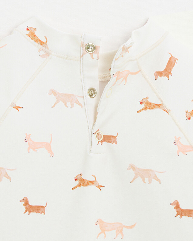 Kid's anti-UV swim tee-shirt Dog print  Natalys
