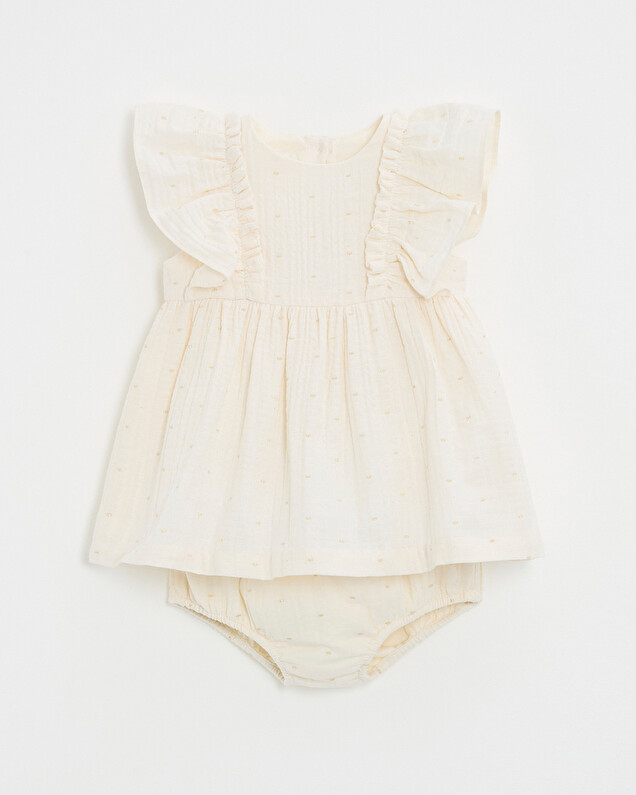Polka dot dress Off-white colour  Natalys