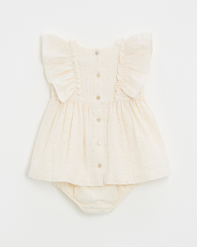 Polka dot dress Off-white colour  Natalys