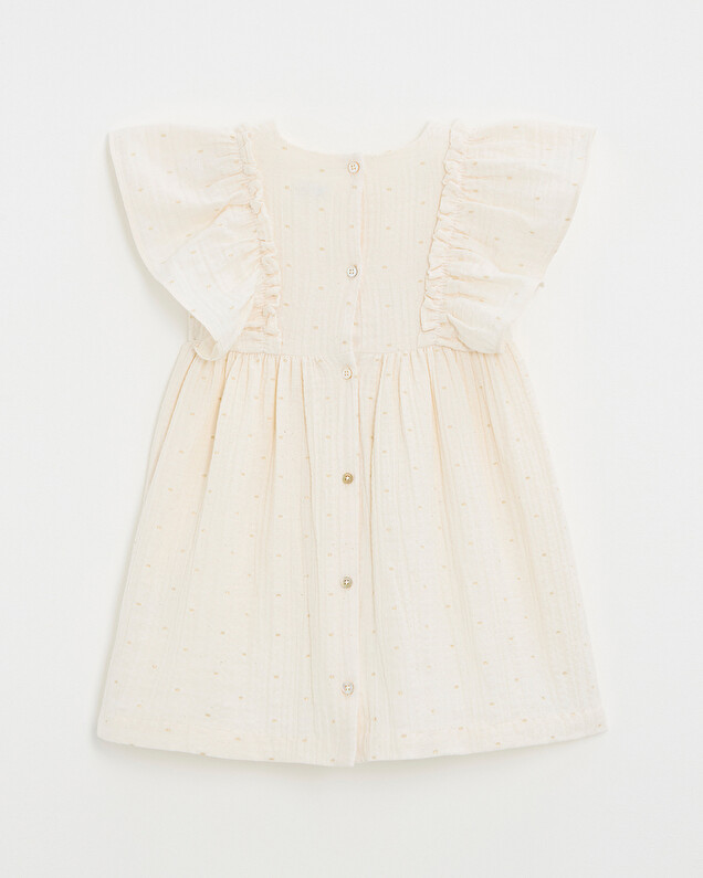 Kid's polka dot dress Off-white colour  Natalys