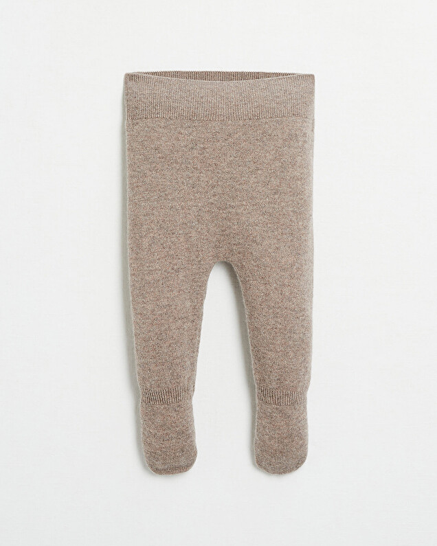 Merino wool knitted set Mottled brown colour  Natalys