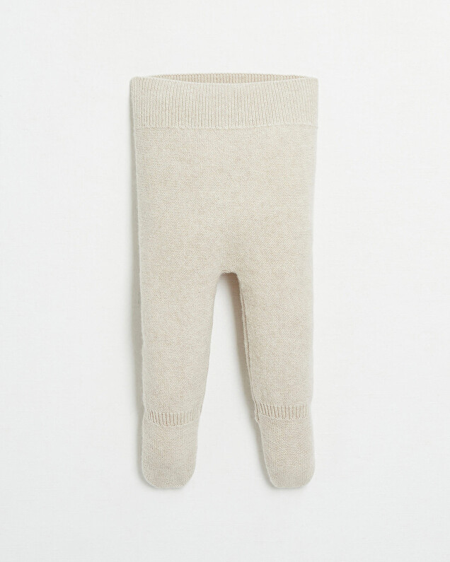 Merino wool knitted set Mottled beige colour  Natalys