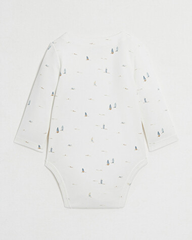 Long-sleeved bodysuit Boat print  Natalys