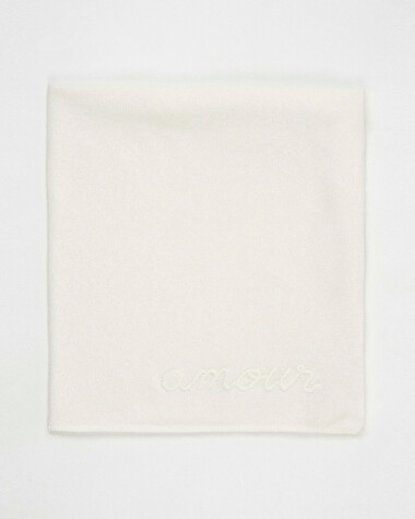 Merino wool blanket Off-white colour  Natalys