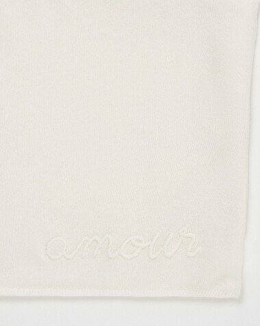 Merino wool blanket Off-white colour  Natalys