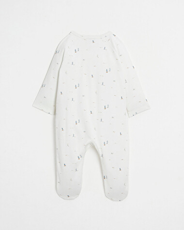 Crossed onesie Boat print  Natalys