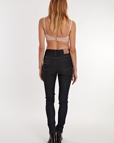 Slim-fit maternity jeans Raw denim  Cache coeur