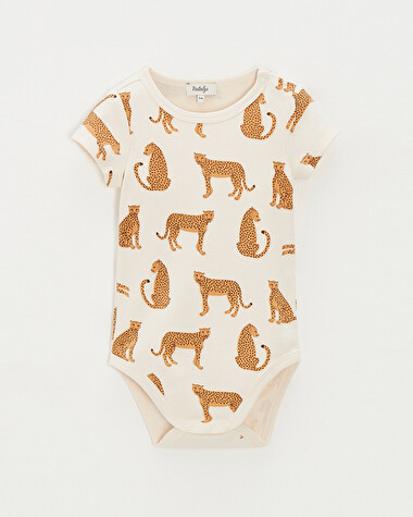 Short-sleeved bodysuit Leopard print  Natalys
