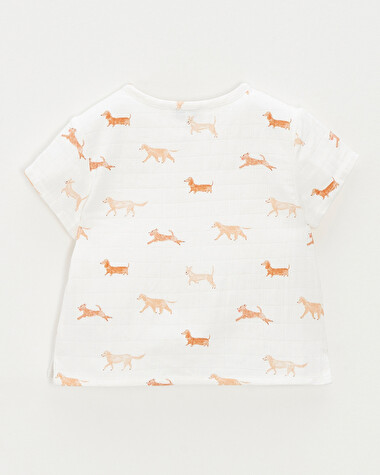 Short-sleeved shirt Dog print  Natalys