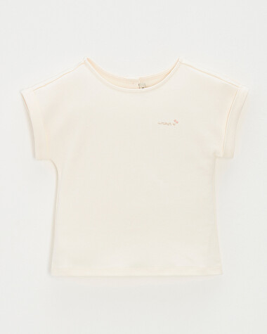 Kid' short-sleeved tee-shirt Embroidered chalk colour  Natalys