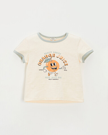 Kid' short-sleeved tee-shirt Off-white colour  Natalys