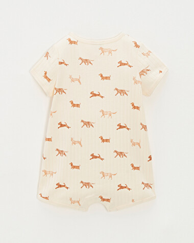 Short-sleeved jumpsuit Dog print  Natalys