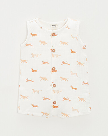 Sleeveless jumpsuit Dog print  Natalys
