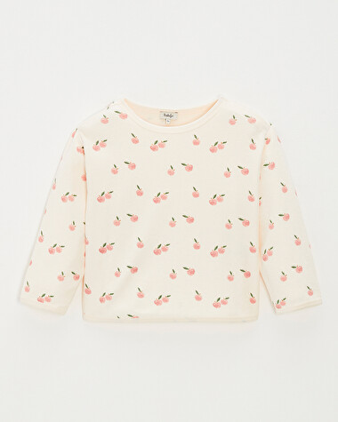 Kid's terrycloth sweatshirt Apple print  Natalys