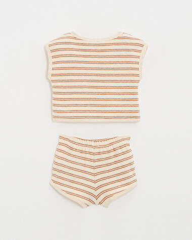 2-piece terrycloth pyjamas Ecru coloured stripes  Natalys
