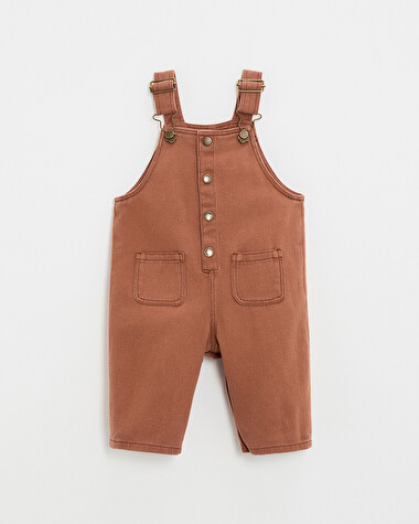 Long twill dungarees Rust colour  Natalys