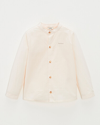 Kid' seersucker shirt Off-white colour  Natalys