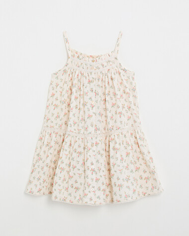 Kid's floral print dress Chalk colour  Natalys