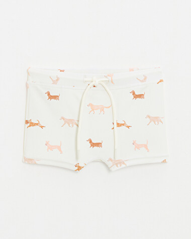 Kid's anti-UV swim shorts Dog print  Natalys