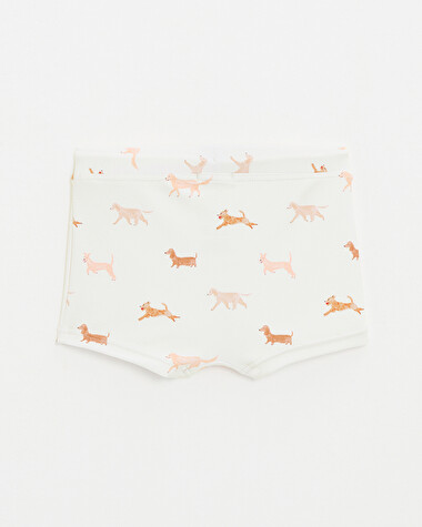 Kid's anti-UV swim shorts Dog print  Natalys